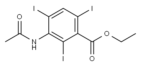 3-ACETAMINO-2,4,6-TRIIODOBENZOIC ACID ETHYL ESTER Structure