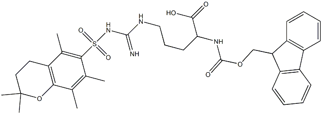 2-{[(9H-fluoren-9-ylmethoxy)carbonyl]amino}-5-[(imino{[(2,2,5,7,8-pentamethyl-3,4-dihydro-2H-chromen-6-yl)sulfonyl]amino}methyl)amino]pentanoic acid