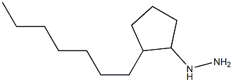 1-(2-heptylcyclopentyl)hydrazine Structure
