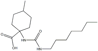 1-[(heptylcarbamoyl)amino]-4-methylcyclohexane-1-carboxylic acid