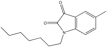 1-heptyl-5-methyl-2,3-dihydro-1H-indole-2,3-dione Structure