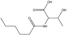 2-hexanamido-3-hydroxybutanoic acid Structure