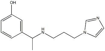 3-(1-{[3-(1H-imidazol-1-yl)propyl]amino}ethyl)phenol Structure