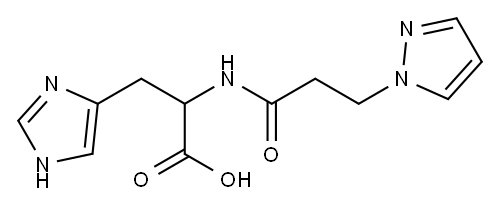 3-(1H-imidazol-4-yl)-2-[3-(1H-pyrazol-1-yl)propanamido]propanoic acid Structure