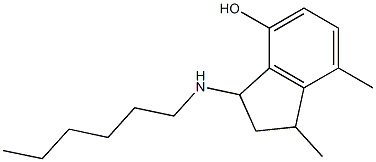 3-(hexylamino)-1,7-dimethyl-2,3-dihydro-1H-inden-4-ol|
