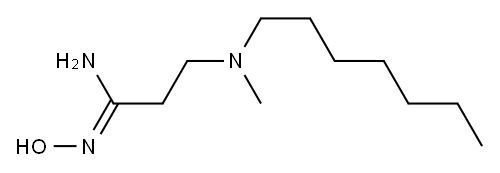3-[heptyl(methyl)amino]-N'-hydroxypropanimidamide Structure