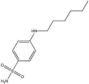 4-(hexylamino)benzene-1-sulfonamide Structure