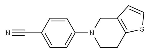 4-{4H,5H,6H,7H-thieno[3,2-c]pyridin-5-yl}benzonitrile 结构式
