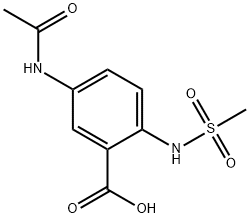 5-acetamido-2-methanesulfonamidobenzoic acid Structure