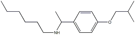 hexyl({1-[4-(2-methylpropoxy)phenyl]ethyl})amine Structure