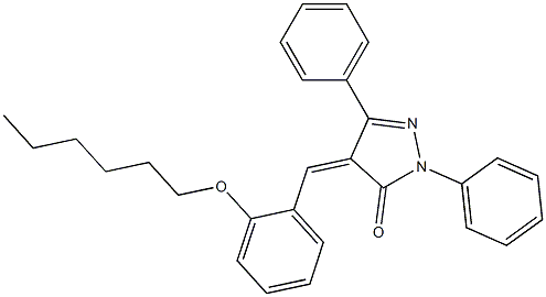 4-[2-(hexyloxy)benzylidene]-2,5-diphenyl-2,4-dihydro-3H-pyrazol-3-one|
