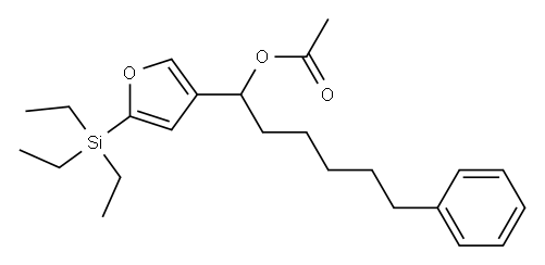 Acetic acid 1-[5-(triethylsilyl)-3-furyl]-6-phenylhexyl ester|