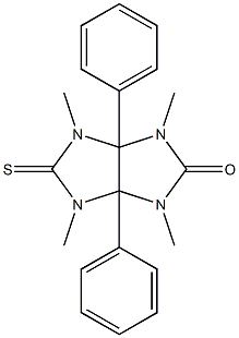 3a,6a-Diphenyl-1,3,4,6-tetramethyl-3,3a,4,5,6,6a-hexahydro-5-thioxoimidazo[4,5-d]imidazol-2(1H)-one Structure
