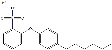 2-(4-Hexylphenoxy)benzenesulfonic acid potassium salt Structure
