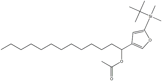 Acetic acid 1-[5-(tert-butyldimethylsilyl)-3-furyl]tridecyl ester Structure