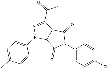1,3a,4,5,6,6a-Hexahydro-3-acetyl-4,6-dioxo-5-(4-chlorophenyl)-1-(4-methylphenyl)pyrrolo[3,4-c]pyrazole|