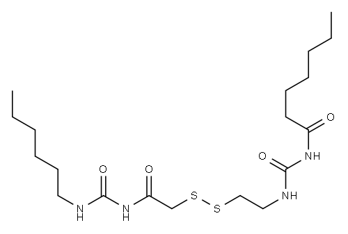 1-Heptanoyl-3-[2-[[(3-hexylureido)carbonylmethyl]dithio]ethyl]urea