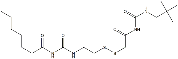1-Heptanoyl-3-[2-[[(3-neopentylureido)carbonylmethyl]dithio]ethyl]urea