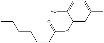 Heptanoic acid 2-hydroxy-5-methylphenyl ester Structure