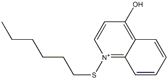 1-Hexylthio-4-hydroxyquinolinium Structure