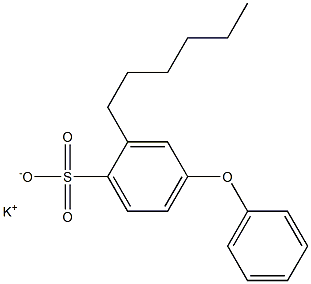 2-Hexyl-4-phenoxybenzenesulfonic acid potassium salt Structure