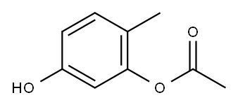 Acetic acid 3-hydroxy-6-methylphenyl ester Structure