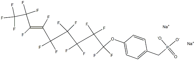 4-[(Heptadecafluoro-6-nonenyl)oxy]benzylphosphonic acid sodium salt Structure