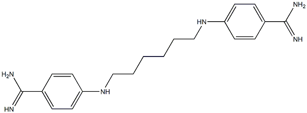 4,4'-[1,6-Hexanediylbis(imino)]bis(benzamidine) Structure