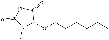 5-Hexyloxy-1-methylimidazolidine-2,4-dione 结构式