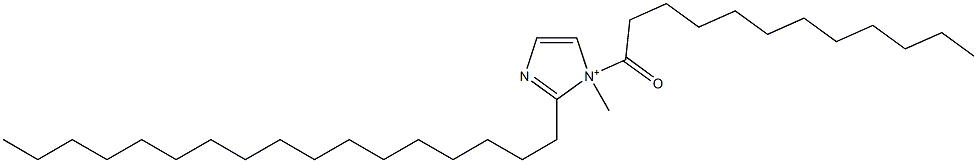 2-Heptadecyl-1-methyl-1-dodecanoyl-1H-imidazol-1-ium Structure
