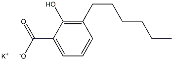 3-Hexyl-2-hydroxybenzoic acid potassium salt Structure
