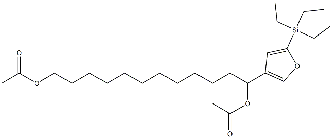 Acetic acid 1-[5-(triethylsilyl)-3-furyl]-12-acetoxydodecyl ester