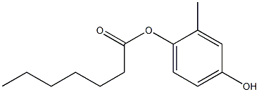 Heptanoic acid 4-hydroxy-2-methylphenyl ester Structure