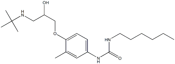 1-Hexyl-3-[3-methyl-4-[2-hydroxy-3-[tert-butylamino]propoxy]phenyl]urea|