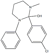 Hexahydro-1-methyl-2-(4-chlorophenyl)-3-phenylpyrimidin-2-ol Structure
