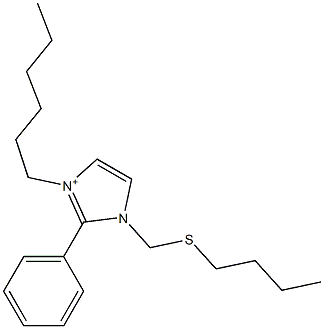 3-Hexyl-2-phenyl-1-[(butylthio)methyl]-1H-imidazol-3-ium