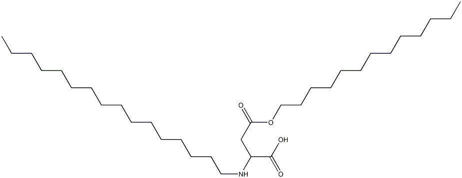 2-Hexadecylamino-3-(tridecyloxycarbonyl)propionic acid Structure