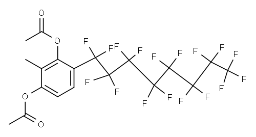 4-(Heptadecafluorooctyl)-2-methylbenzene-1,3-diol diacetate Structure