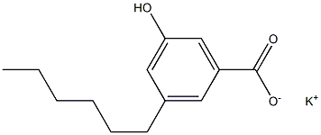 3-Hexyl-5-hydroxybenzoic acid potassium salt Structure
