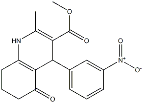 1,4,5,6,7,8-Hexahydro-2-methyl-4-(3-nitrophenyl)-5-oxoquinoline-3-carboxylic acid methyl ester Structure
