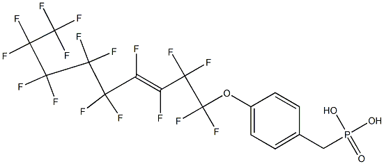 4-[(Heptadecafluoro-3-nonenyl)oxy]benzylphosphonic acid Structure
