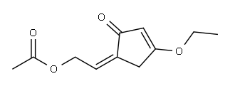 5-[(Z)-2-Acetyloxyethylidene]-3-ethoxy-2-cyclopenten-1-one Structure