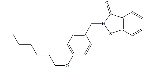 2-[4-(Heptyloxy)benzyl]-1,2-benzisothiazol-3(2H)-one Structure