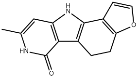 6H-Furo2,3-gpyrido4,3-bindol-6-one, 4,5,7,10-tetrahydro-8-methyl- Structure