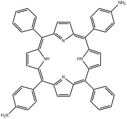 5,15-(氨苯基)- 10,20-苯基卟啉, 116206-75-8, 结构式