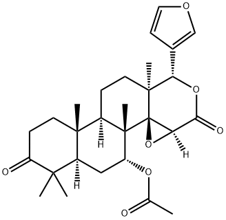(13α,17aα)-7α-(Acetyloxy)-14β,15β:21,23-diepoxy-4,4,8-trimethyl-D-homo-24-nor-17-oxa-5α-chola-20,22-diene-3,16-dione Structure