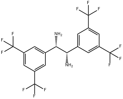 (1S,2S)-1,2-bis(3,5-bis(trifluoromethyl)phenyl)ethane-1,2-diamine 结构式