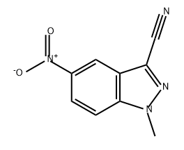 1H-Indazole-3-carbonitrile, 1-methyl-5-nitro- 结构式