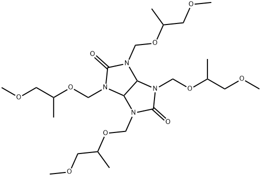 Imidazo[4,5-d]imidazole-2,5(1H,3H)-dione, tetrahydro-1,3,4,6-tetrakis[(2-methoxy-1-methylethoxy)methyl]- 结构式
