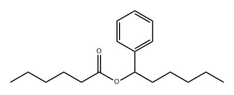 Hexanoic acid 1-phenylhexyl ester Structure